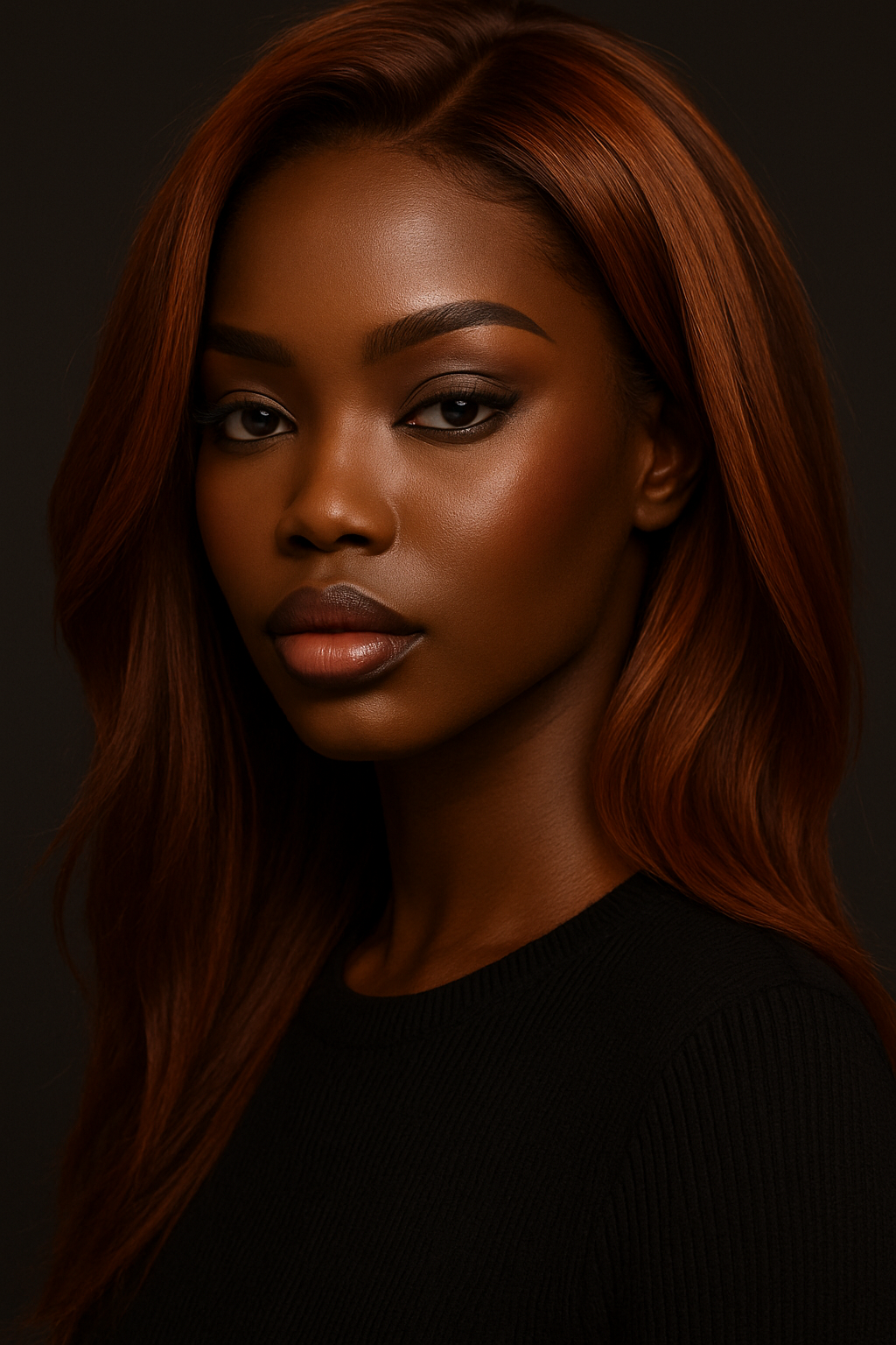 Ayoka – Cuivre Lumineux™ – Perruque Longue Ondulée Élégante – 13×4 Lace Frontal HD Sans Colle – Cheveux Indiens Bruts Premium
