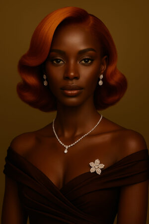 Amira™ – Cuivré Flamboyant – Carré Ondulé Mi-Court – Épaissit les visages très fins – Cheveux naturels indiens
