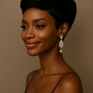Orane™ – Noir Sculptural™ – Pixie Élégant – 13×4 Lace Frontal HD Sans Colle – Cheveux Indiens Bruts Premium