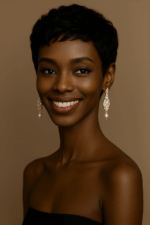 Élora™ – Noir Aérien™ – Pixie Texturé Élégant – 13×4 Lace Frontal HD Sans Colle – Cheveux Indiens Bruts Premium