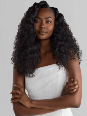 Absolu Hair N°09 Cambodge Curly — Ondulations Profondes™ – Longue 22″ – Lace Front 5×5 HD – Cheveux Vierges Premium – Système Sans Colle