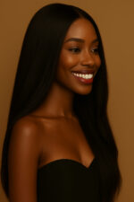 Éliana™ – Noir Absolu™ – Perruque Versatile Élégante – 13×6 Lace Frontal HD Sans Colle – Cheveux Indiens Bruts Premium