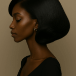 Amira™ – Noir Impérial™ – Carré Sculpté Élégant – 13×4 Lace Frontal HD Sans Colle – Cheveux Indiens Bruts Premium