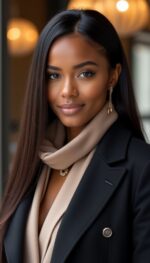 Éminente – Noir Absolu™ – Longue Lisse Soyeuse – 13×4 Lace Frontal HD Sans Colle – Cheveux Indiens Bruts Premium
