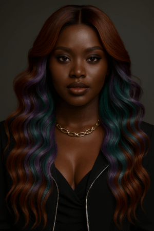Makeda™ – Brun Royal™ – Longue Ondulation Luxueuse – 13×4 Lace Frontal HD Sans Colle – Cheveux Indiens Bruts Premium