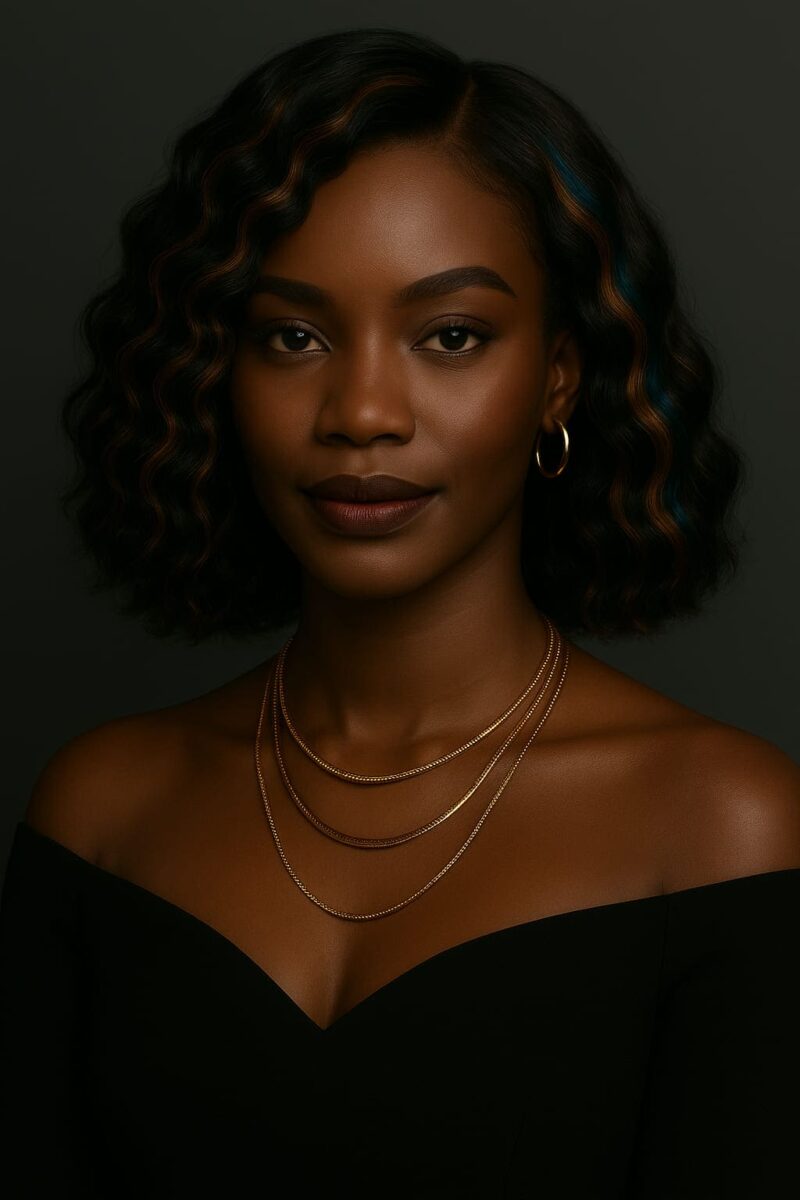 Auréa – Cuivre Électrique™ – Carré Ondulé Moderne – 13×4 Lace Frontal HD Sans Colle – Cheveux Indiens Bruts Premium