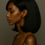 Cléa™ – Noir Absolu™ – Carré Lisse Élégant – 13×4 Lace Frontal HD Sans Colle – Cheveux Indiens Bruts Premium