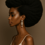 Imany™ – Noir Absolu™ – Afro Sculptural Haute Couture – 13×4 Lace Frontal HD Sans Colle – Cheveux Indiens Bruts Premium