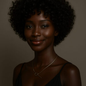 Naturelle™ – Noir Profond™ – Afro Arrondi Élégant – 13×4 Lace Frontal HD Sans Colle – Cheveux Indiens Bruts Premium