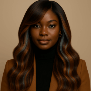 Dominante, NAYA ÉLÉGANCE – 13×4 Lace Frontal HD Glueless – Coupe Structurée Élégante Avec Frange Balayée Et Contours Sculptés