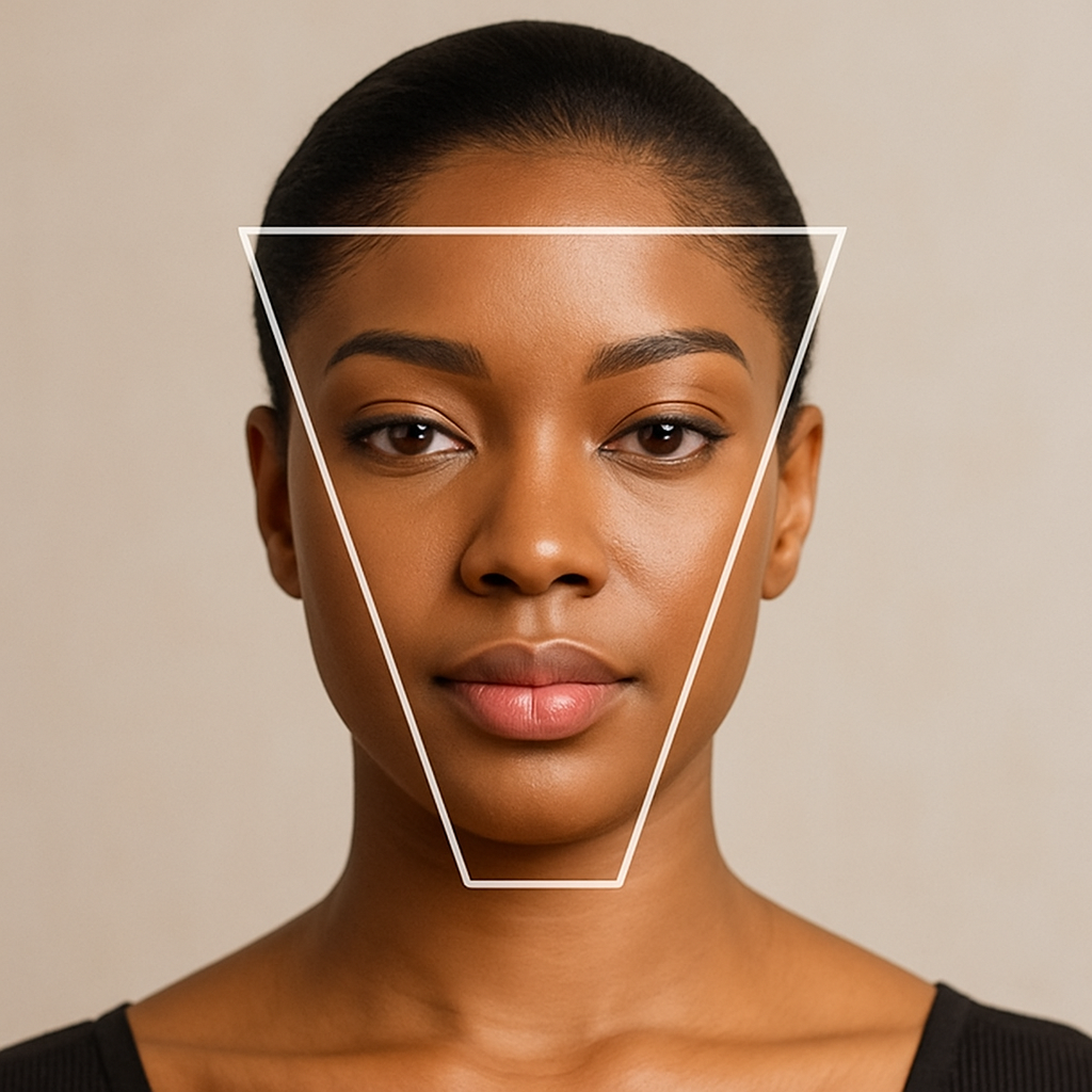 morphovisage triangulaire inversé