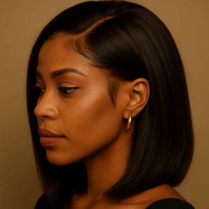 Bravoure – Noir Baobab™ – NAYA ÉLÉGANCE – Carré Lisse Intense – 13×4 Lace Frontal HD Sans Colle – Cheveux Indiens Bruts Premium