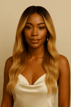 Aurore Blond Solaire™ – NAYA ÉLÉGANCE – Perruque Longue Body Wave – 13×4 Lace Frontal HD Sans Colle – Cheveux Indiens Bruts Premium