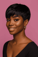 Orane™ – Noir Sculptural™ – Pixie Élégant – 13×4 Lace Frontal HD Sans Colle – Cheveux Indiens Bruts Premium