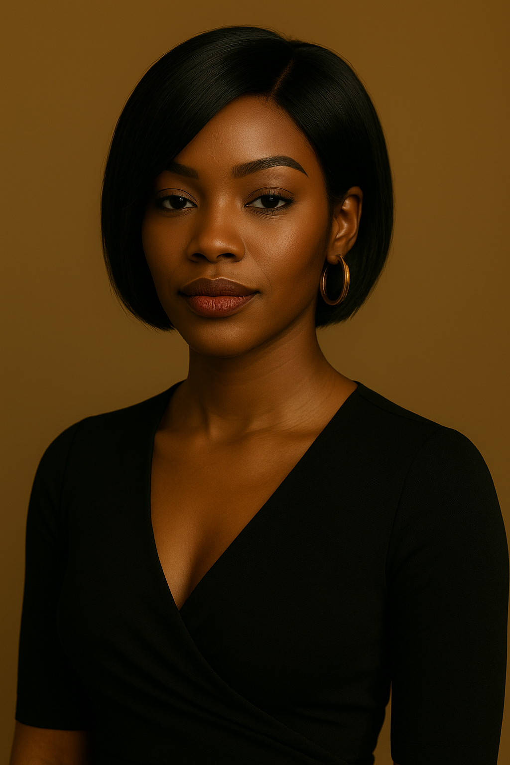 Mélodie – Noir Élégant™ – Carré Lisse Classique – 13×4 Lace Frontal HD Sans Colle – Cheveux Indiens Bruts Premium