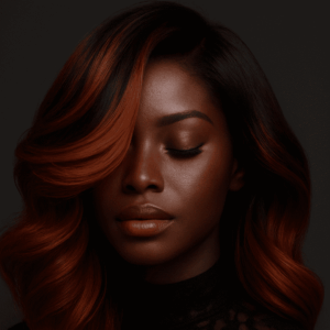 Nala™ – Cuivre Intense – Longue Vague Sculptée – Cheveux Indiens Bruts Premium
