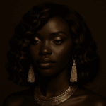 Nayla™ – Brun Caramel Lumineux – Carré Bouclé Mi-Court – Épaissit les visages très fins – Cheveux naturels indiens