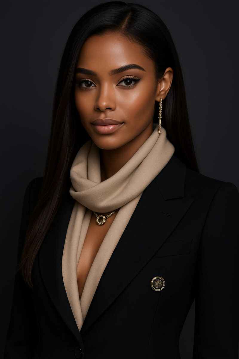Éminente – Noir Absolu™ – Longue Lisse Soyeuse – 13×4 Lace Frontal HD Sans Colle – Cheveux Indiens Bruts Premium