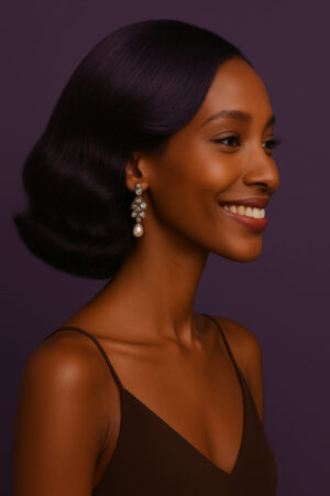 Marzia™ – Violet Souverain™ – Carré Ondulé Élégant – 13×4 Lace Frontal HD Sans Colle – Cheveux Indiens Bruts Premium