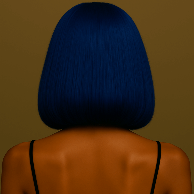 Cléa™ – Éclat Saphir™ – Carré Lisse Élégant – 13×4 Lace Frontal HD Sans Colle – Cheveux Indiens Bruts Premium