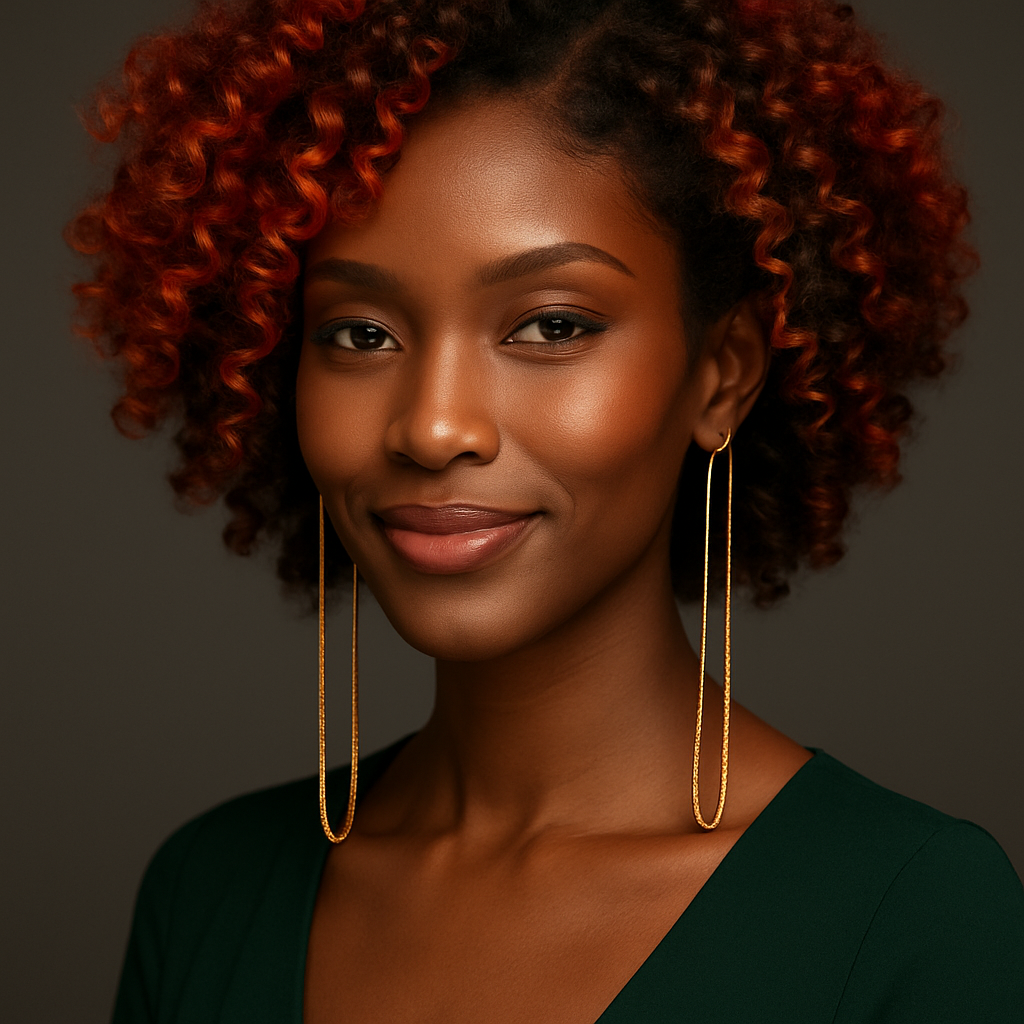 Zalika™ – Cuivre Éclatant™ – Coupe Bouclée Glamour – Cheveux Indiens Bruts Premium