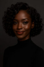 Akosua™ – Carré Bouclé Élégant – Cheveux Indiens 100 % Remy Hair – Perruque premium sans colle