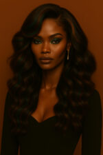 Majestueuse – Body Wave Luxe Morpho-universelle™ – Brun Profond aux Reflets Cuivrés & Vert Émeraude™ – 24″ – Cheveux Naturels Indiens