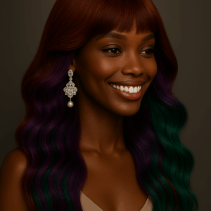 Liora™ – Dégradé Royal™ – Perruque Ondulée Glueless 13×4 Lace Frontal HD – Cheveux Indiens Bruts Premium