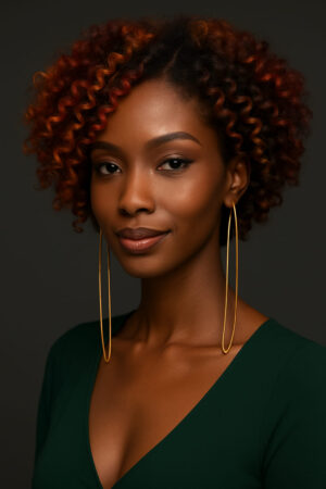 Zalika™ – Cuivre Éclatant™ – Coupe Bouclée Glamour – Cheveux Indiens Bruts Premium