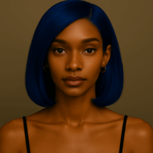 Cléa™ – Éclat Saphir™ – Carré Lisse Élégant – 13×4 Lace Frontal HD Sans Colle – Cheveux Indiens Bruts Premium