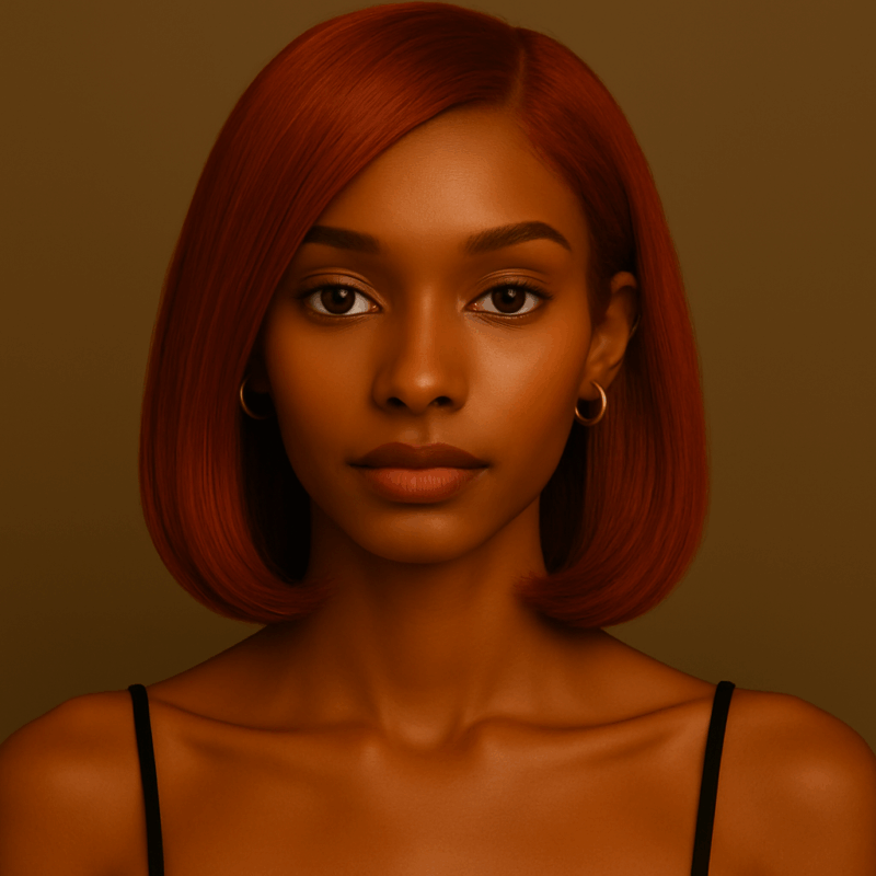 Cléa™ – Cuivre Ashanti™ – Carré Lisse Élégant