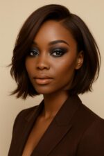 Absolu Hair N°07 Nuance Brun 4– Carré Court Effilé – Épaissit les visages très fins – Cheveux naturels indiens