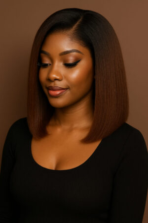 Adama™ – Cuivre Baobab™ – Lob Structuré Mi-Long – Rééquilibre les triangulaires inversés – Cheveux naturels indiens