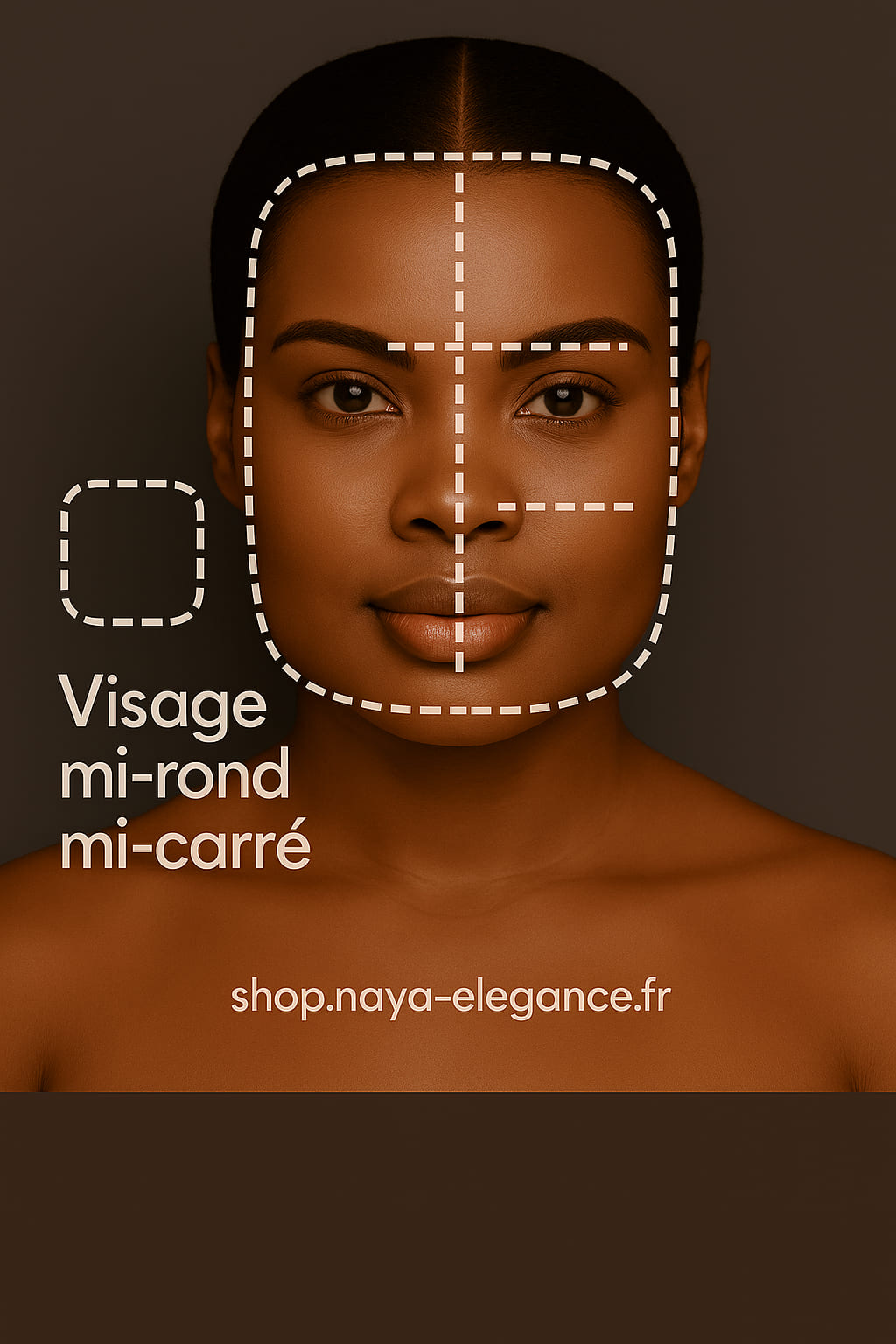 Visage mi-rond, mi-carré