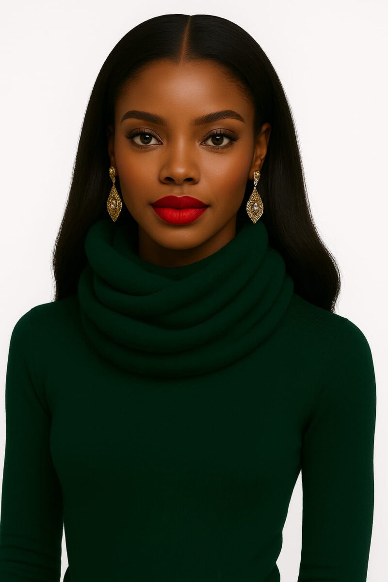 Nandi™ – Noir Précieux – Longue Lisse – Affine les visages ronds – Cheveux naturels indiens
