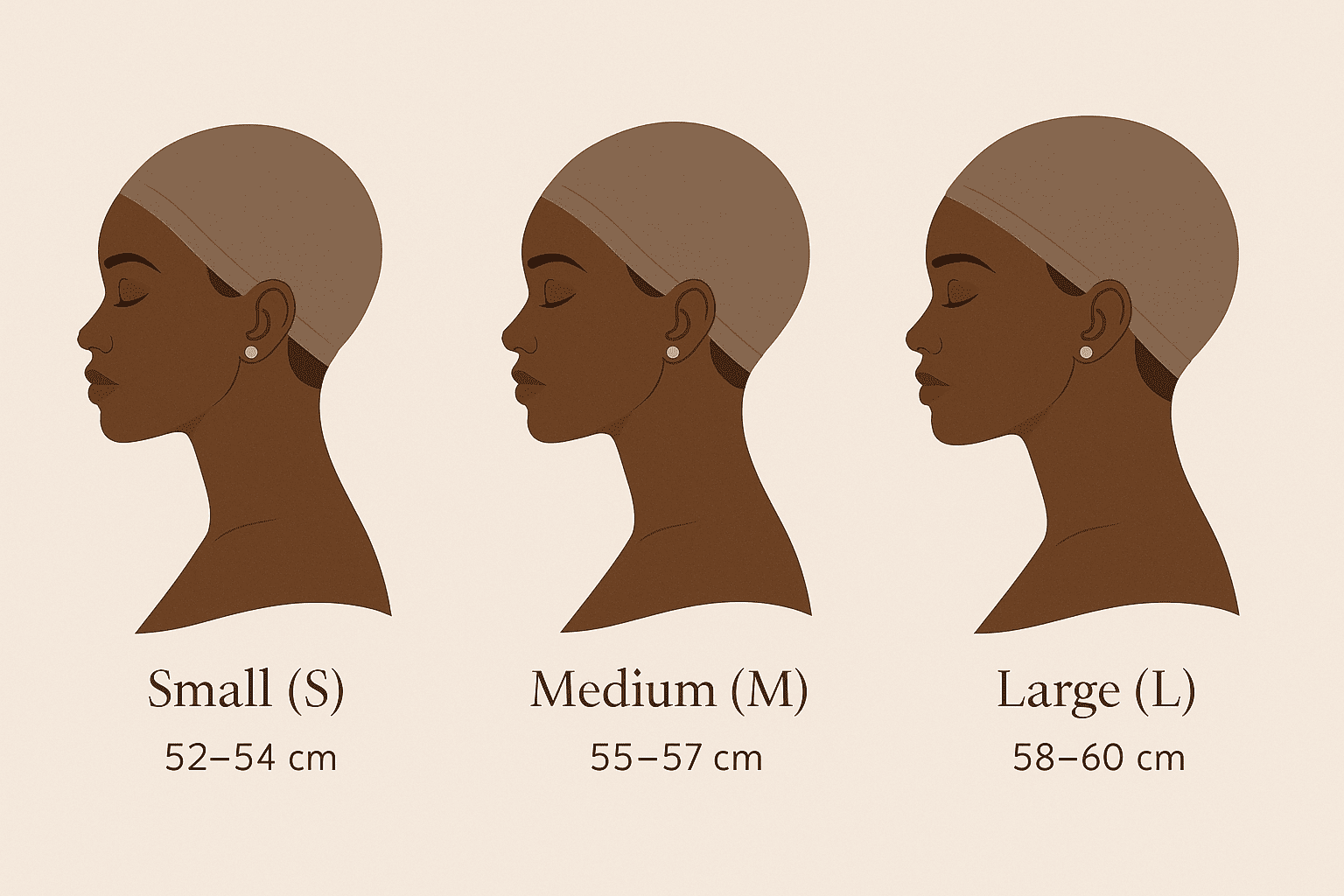 Guide des tailles des bonnets des perruques