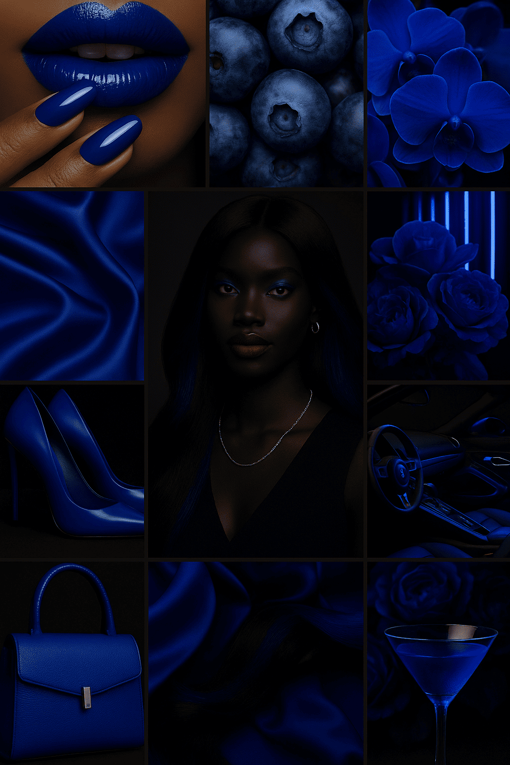 Indigos Froids™ – La Palette gemmée des profils Ébène Profond™ & Café Fort™