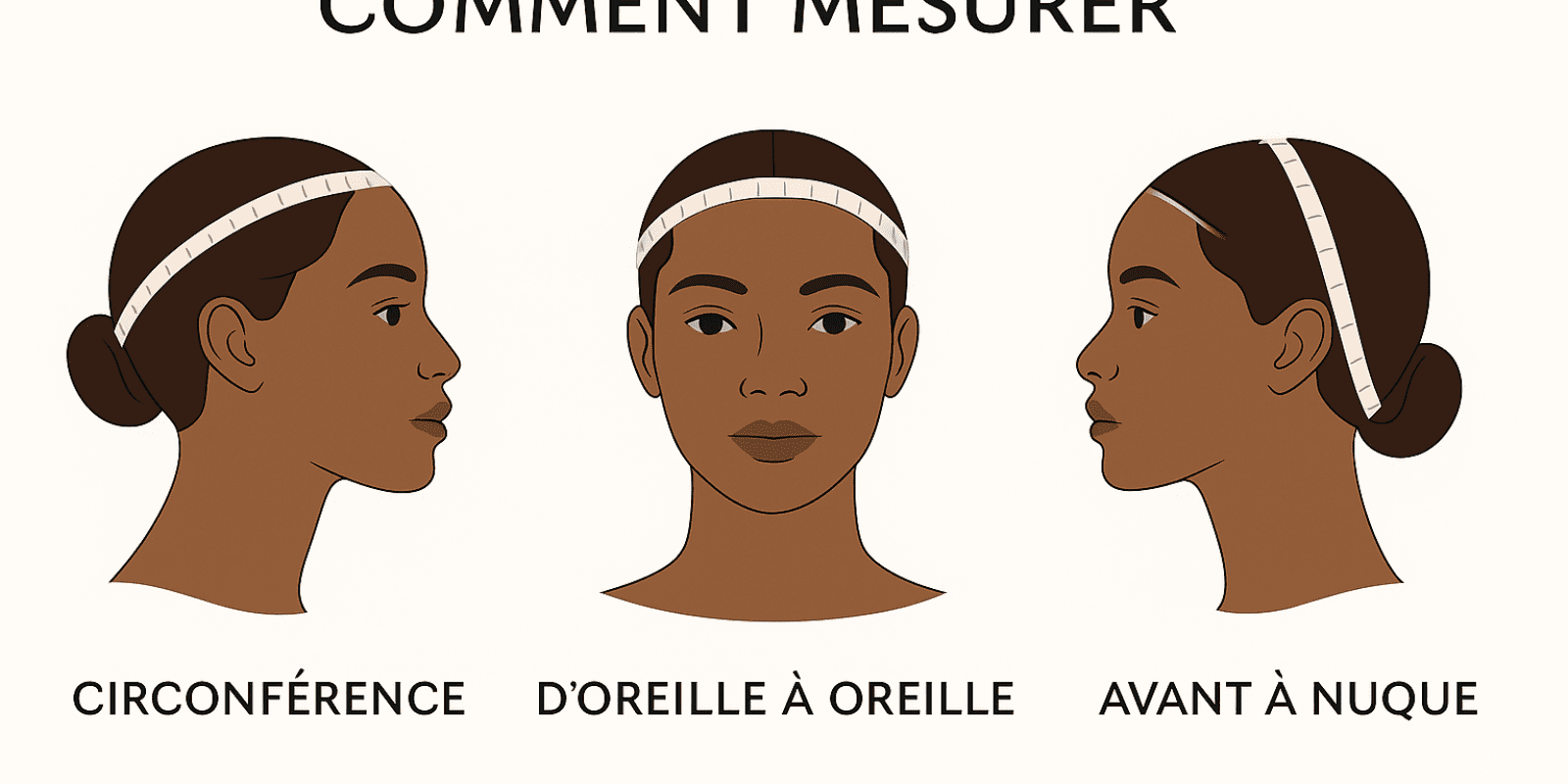 Guide des tailles des bonnets des perruques