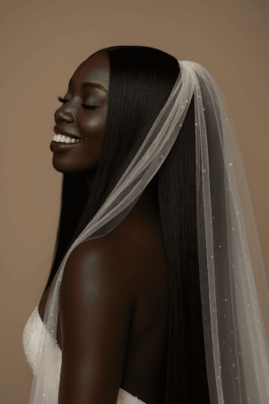 Neema™ – Noir Absolu Élégant – Longue Lisse Couture – Sublime les visages très fins – Cheveux naturels indiens