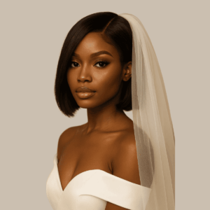 Selam™ – Noir Absolu Élégant – Carré Lisse Mi-Court – Sublime les visages ovales – Cheveux naturels indiens