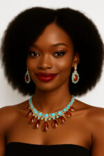 Zuri™ – Noir Absolu Élégant – Afro Naturel Arrondi – Épaissit les visages très fins – Cheveux naturels indiens