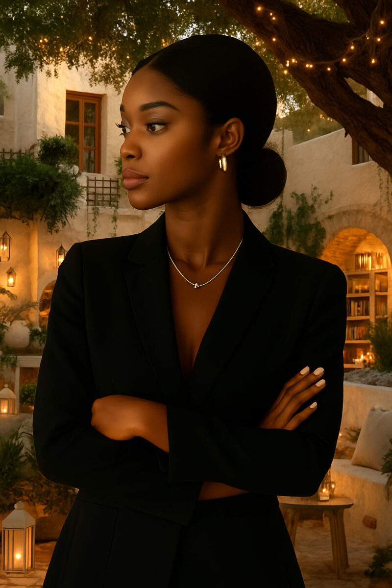 Nailah™ – Noir Profond – Chignon Bas Plaqué – Sublime les visages ronds – Lace Front 13×6 HD Sans Colle – Cheveux naturels indiens