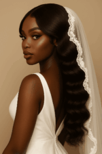 Nayeli™ – Noir Absolu Élégant – Ondulations Hollywood Longues – Sublime les visages ovales – Cheveux naturels indiens