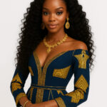 Adesuwa™ – Noir Royal Élégant – Longue Bouclée Couture – Sublime les visages très fins et triangulaires inversés – Cheveux naturels indiens