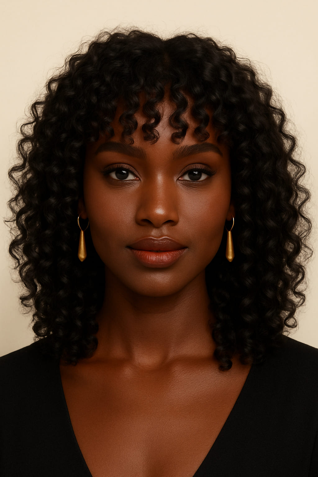 La Perruque à Frange Bouclée : : La Queen à visage ovale