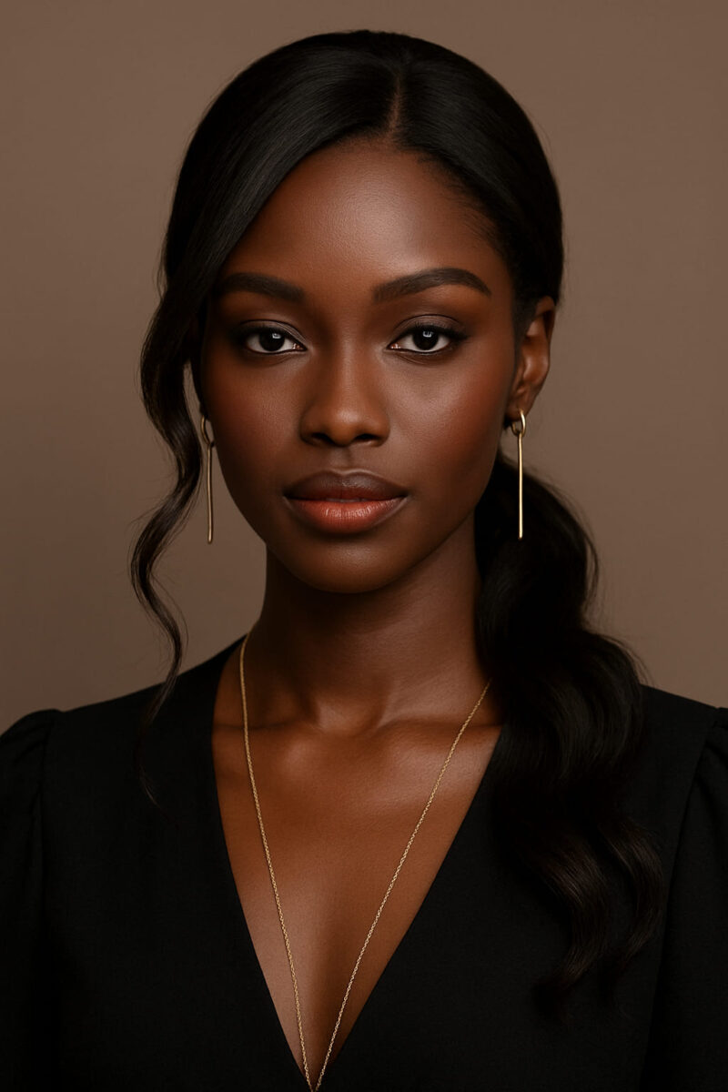 La Grâce Équilibrée — Le Ponytail Cœur selon NAYA Adoucir le haut, révéler le bas. Le regard s’apaise, la féminité respire avec justesse.