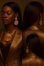 Aime-toi N°40 – Lisse Graphique – Noir Cacao Profond™ – 22″ – Équilibre les visages Ovales et Triangulaires Inversés – Cheveux Naturels Indiens