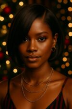 Aime-toi N°63 – Carré Lisse Structuré – Brun Foncé Profond™ (#2) – 10″ – Structure, affine et illumine les visages ronds, cœur et ovales – Cheveux Naturels Indiens