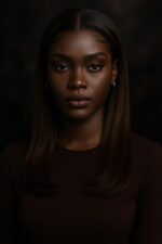 Aime-toi N°65 – Lisse Mi-long Structuré – Brun Cacao Élégant™ – 18" – Révèle la force silencieuse des visages ovales et triangulaires inversés – Cheveux Naturels Indiens