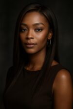 Aime-toi N°61 – Perruque #FS1B/30 – Mèches Cuivrées sur Base Naturelle – Lisse Élégante 22"- Cheveux Naturels Indiens